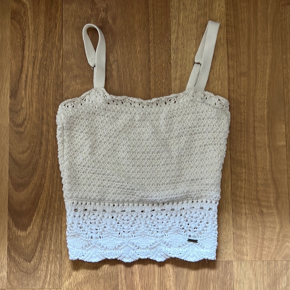 Hollister Crochet Cropped Tank Top